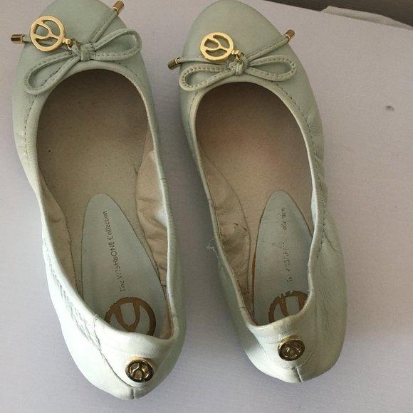 * Size 5 EUC seafoam blue leather ballet flats - Picture 11 of 12